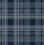 Rad Plaid denim blue plaid peel and stick wallpaper pattern