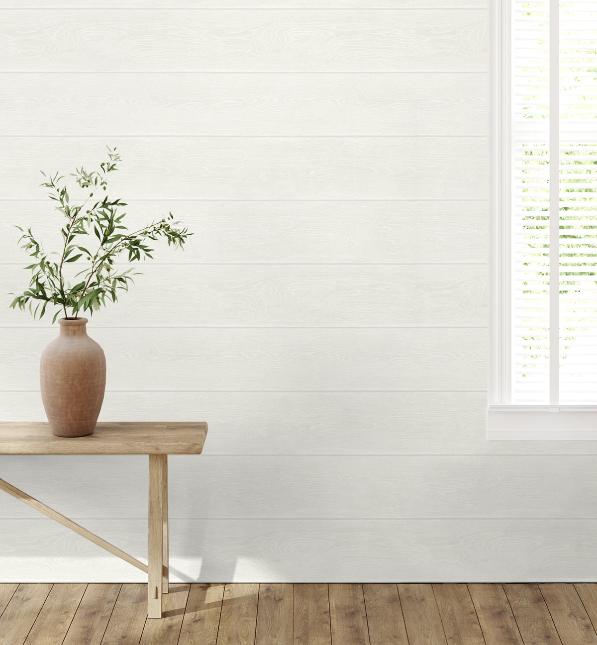 Stacks Dove White by Stacy Garcia Peel and Stick Wood Plank Peel & Stick Vinyl Wallpaper – Stacy Garcia Home SG10100