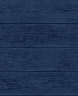 Stacks denim blue wood plank peel and stick wallpaper