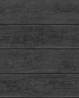Charcoal wood plank peel and stick wallpaper with horizontal boards