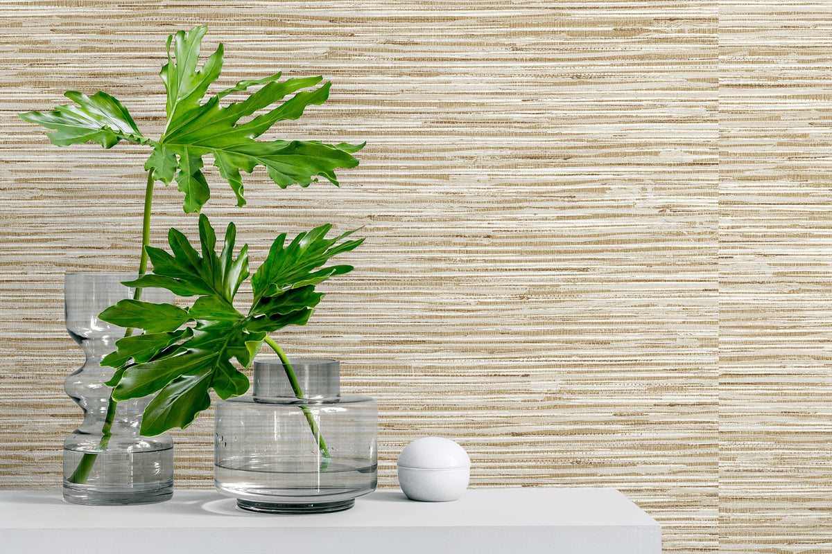 Grasscloth Hemp by Stacy Garcia Peel and Stick Grasscloth Texture Wallpaper – Stacy Garcia Home SG10203-Sample
