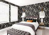 Palma Onyx & Alloy by Stacy Garcia Peel and Stick Botanical Wallpaper – Stacy Garcia Home SG10300