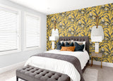 Palma Golden & Moonstone Grey by Stacy Garcia Peel and Stick Tropical Botanical Peel & Stick Wallpaper – Stacy Garcia Home SG10305