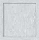 Squared Away peel and stick wallpaper in French Grey with a paneled wood square grid pattern.