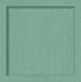 Sea green faux wood panel square peel and stick wallpaper pattern