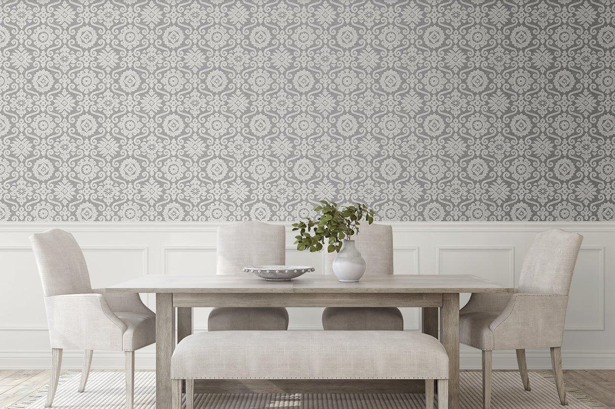 Augustine Pewter & Stone by Stacy Garcia Peel and Stick Geometric Peel & Stick Wallpaper – Stacy Garcia Home SG10806
