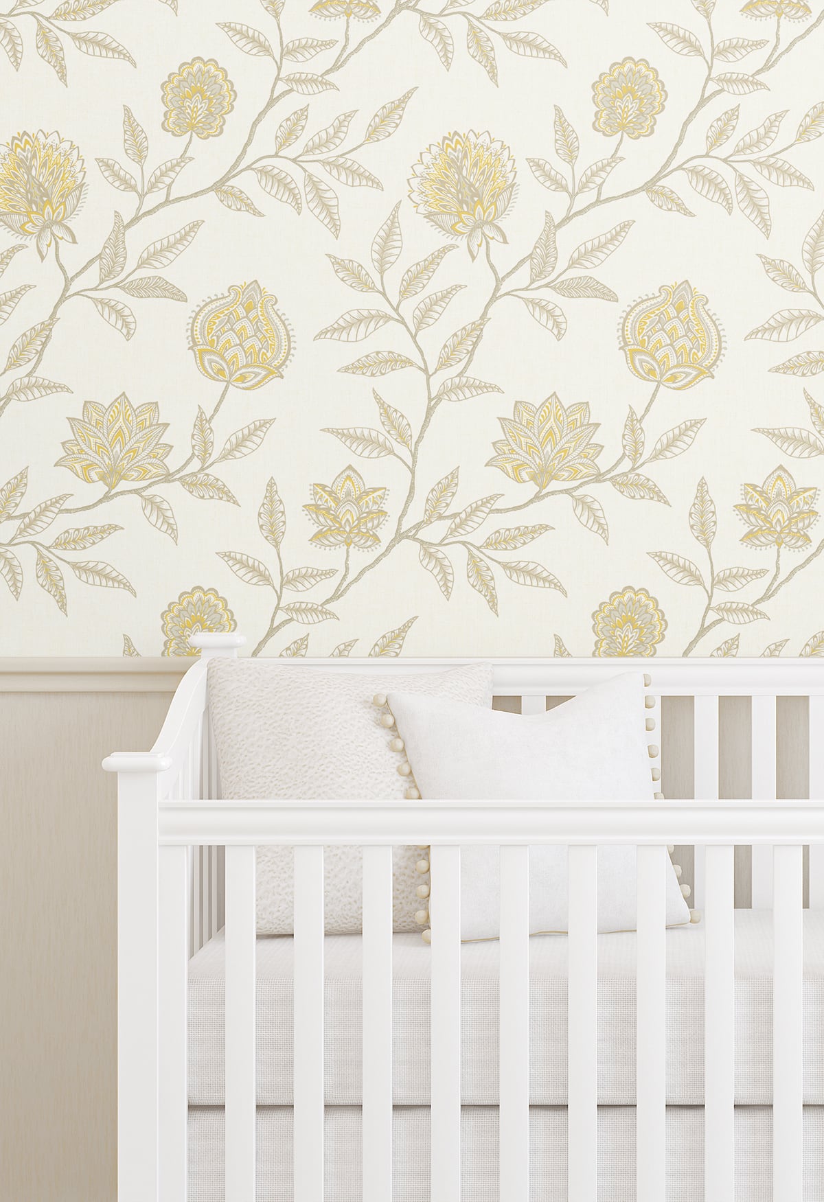 Jaclyn Blonde & Sandstone by Stacy Garcia Peel and Stick Floral Peel & Stick Wallpaper – Stacy Garcia Home SG11005