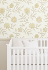 Jaclyn Blonde & Sandstone by Stacy Garcia Peel and Stick Floral Peel & Stick Wallpaper – Stacy Garcia Home SG11005