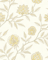 Jaclyn Blonde & Sandstone floral vine peel and stick wallpaper in satin finish