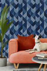 Marquetry Blue Lagoon by Stacy Garcia Peel and Stick Peel & Stick Wallpaper – Stacy Garcia Home SG11102