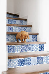 Tilework Glacier Blue by Stacy Garcia Peel and Stick Vinyl Wallpaper – Stacy Garcia Home SG11202