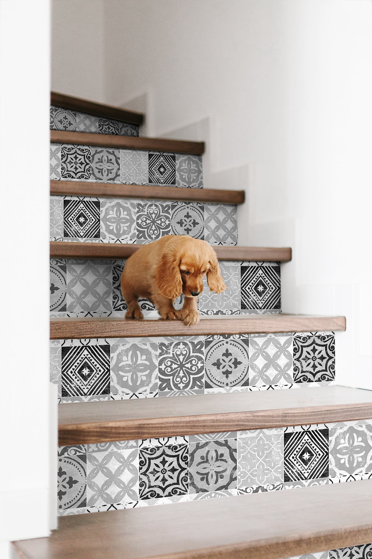 Tilework Greystone by Stacy Garcia Peel and Stick Contemporary Tile Peel & Stick Wallpaper – Stacy Garcia Home SG11210-Sample