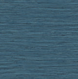 Saybrook Faux Rushcloth peel and stick wallpaper in Nautica Blue