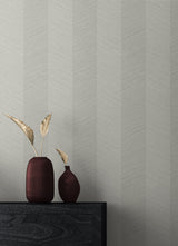 Chevy Hemp Lunar Grey by Stacy Garcia Peel and Stick Grasscloth Chevron Peel & Stick Vinyl Wallpaper – Stacy Garcia Home SG11607