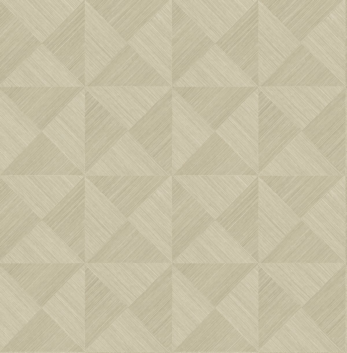 Geo Inlay khaki geometric grasscloth-look peel and stick wallpaper pattern