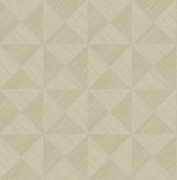 Geo Inlay khaki geometric grasscloth-look peel and stick wallpaper pattern
