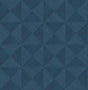 Geo Inlay peel and stick wallpaper in denim blue geometric faux grasscloth pattern