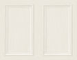 Faux Wood Panel peel and stick wallpaper in Dove (off-white) with raised panel look