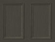 Charcoal faux wood panel peel and stick wallpaper with matte finish and straight match