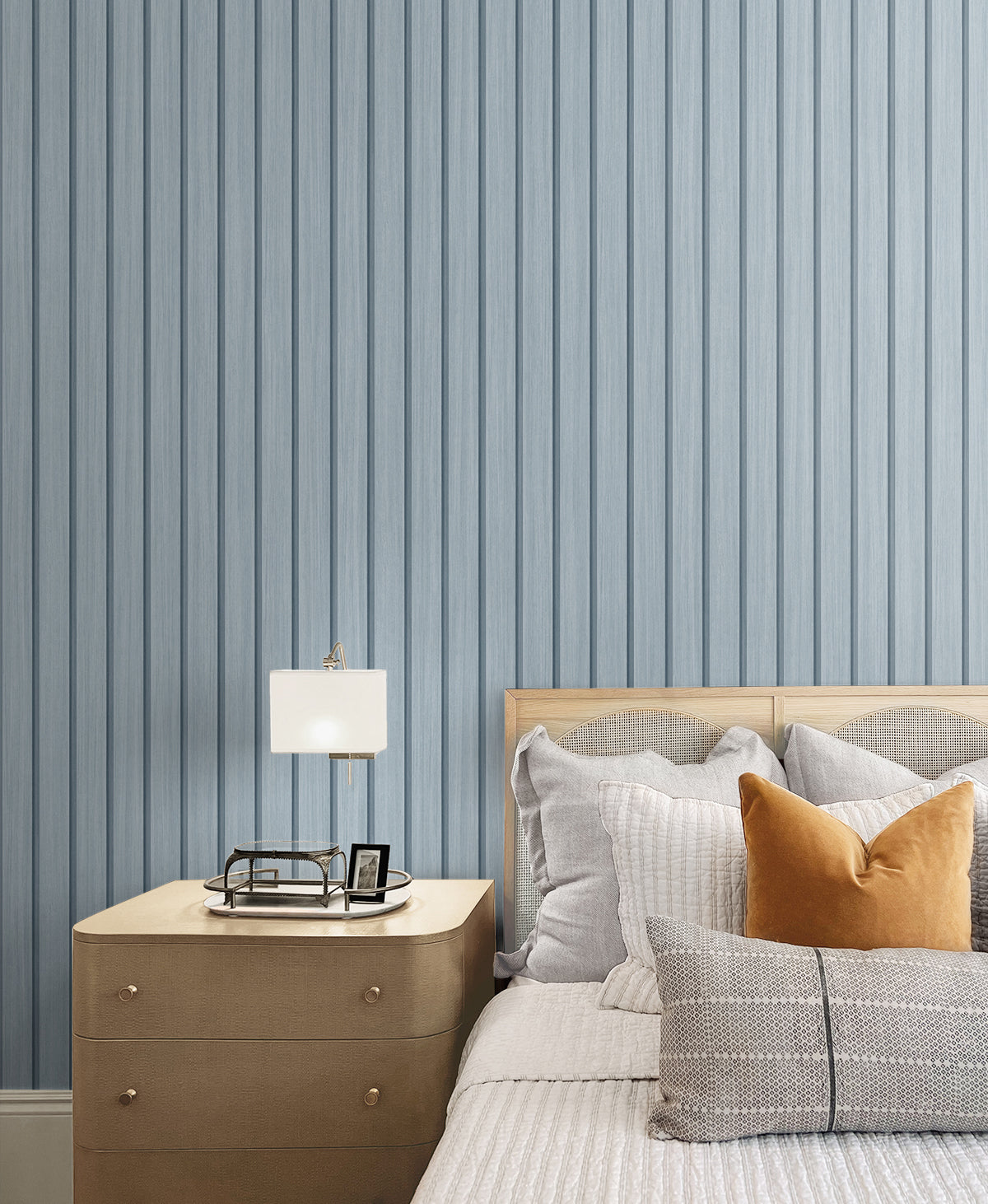 Faux Wooden Slats Blue Skies by Stacy Garcia Peel & Stick Wallpaper – Stacy Garcia Home SG12102