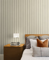 Faux Wooden Slats Neutral by Stacy Garcia Peel and Stick Faux Wood Slat Vinyl Wallpaper – Stacy Garcia Home SG12103-Sample