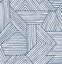 Etched Geometric navy blue geometric peel and stick wallpaper pattern