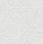 Etched Geometric wallpaper in Salt Glaze (grey) with an etched geometric line pattern.