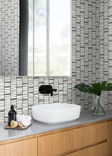 Organic Stripe Monochrome by Stacy Garcia Peel & Stick Striped Wallpaper – Stacy Garcia Home SG12500