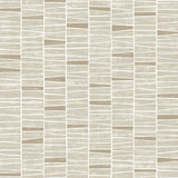 Organic Stripe neutral peel and stick striped wallpaper in beige tones