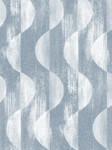 Half Circles geometric peel and stick wallpaper in blue with satin finish