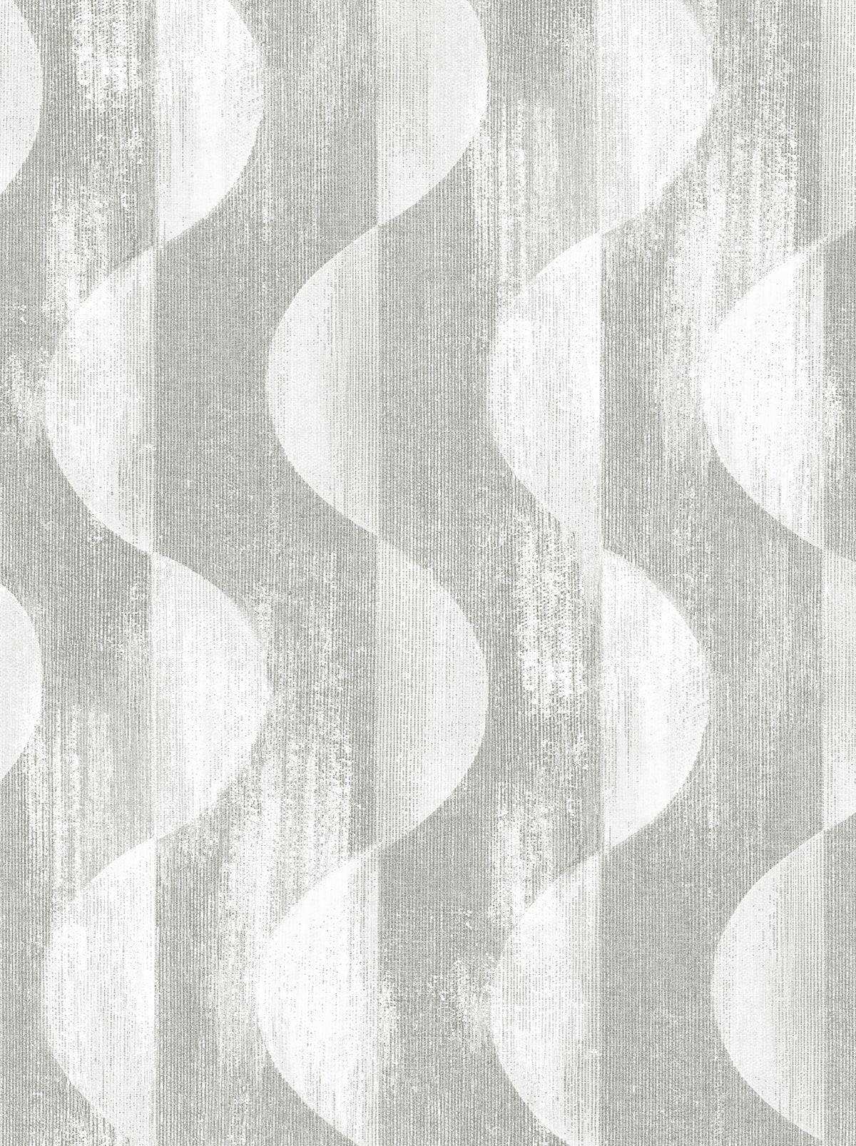 Half Circles grey peel and stick geometric wallpaper with satin finish