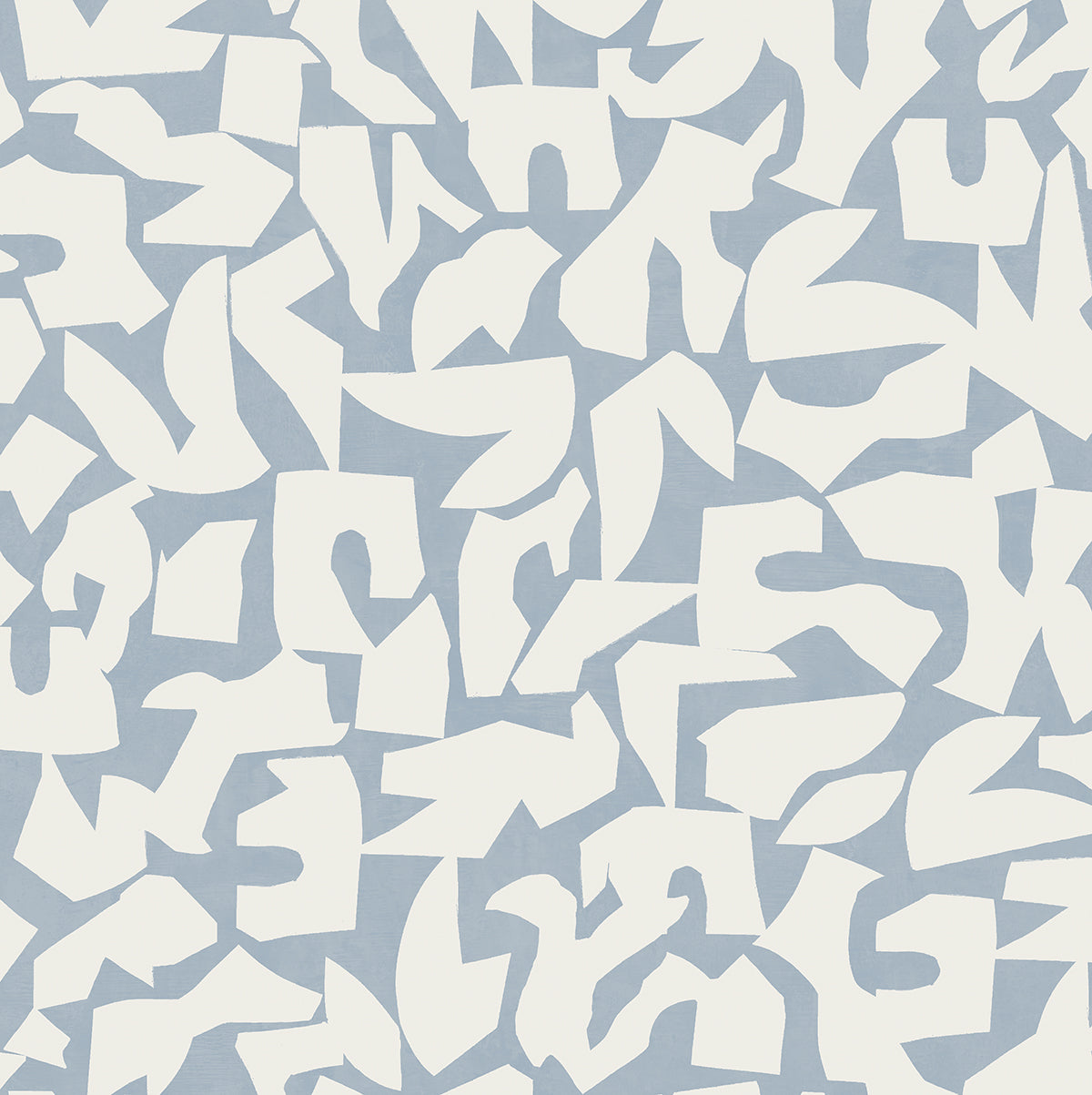 Graphic Geo blue and white geometric peel and stick wallpaper pattern