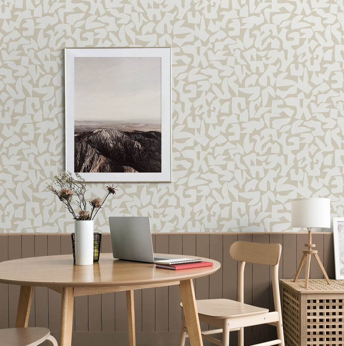 Graphic Geo Beige by Stacy Garcia Peel & Stick Geometric Wallpaper – Stacy Garcia Home SG12805 - Sample