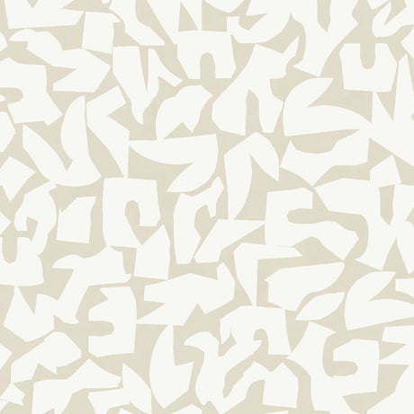 Graphic Geo beige peel and stick geometric wallpaper pattern