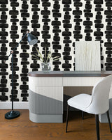 Stripe Block Charcoal by Stacy Garcia Peel and Stick Geometric Peel & Stick Vinyl Wallpaper – Stacy Garcia Home SG12900