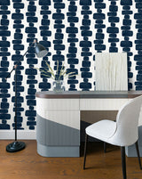 Stripe Block Blue by Stacy Garcia Peel and Stick Geometric Peel & Stick Wallpaper – Stacy Garcia Home SG12902