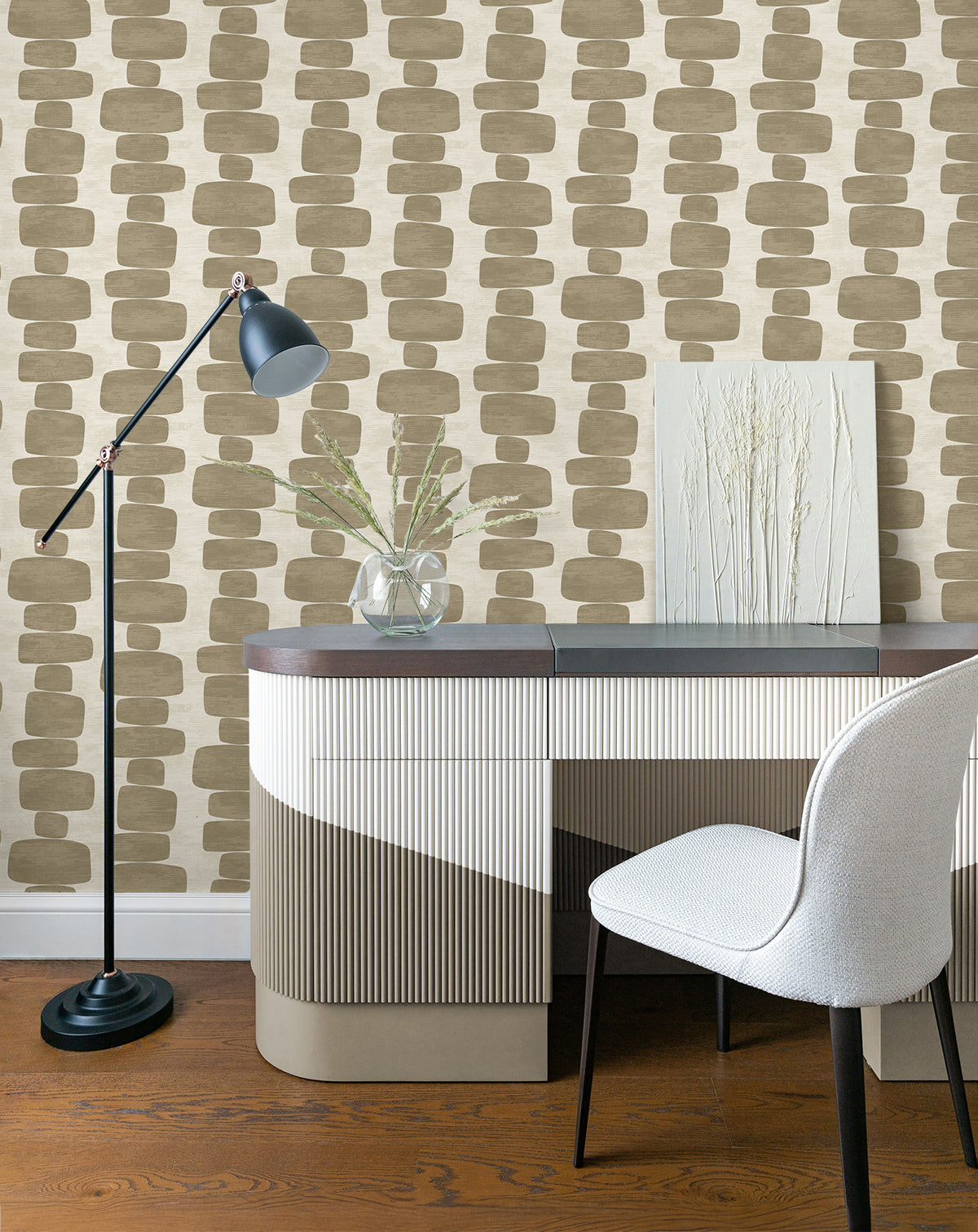 Stripe Block Tan by Stacy Garcia Peel and Stick Geometric Peel & Stick Wallpaper – Stacy Garcia Home SG12907