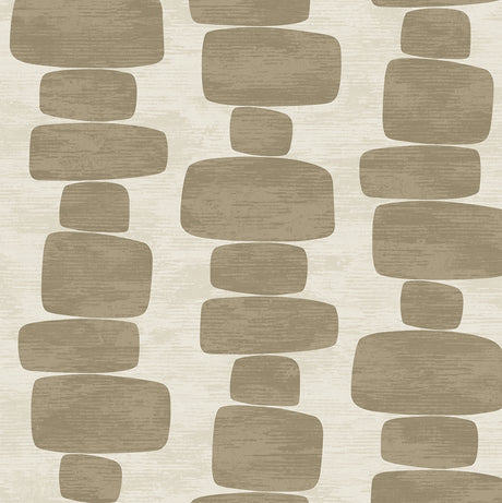 Stripe Block tan geometric block peel and stick wallpaper pattern