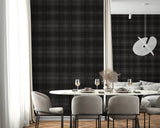 Crossroads Plaid Wrought Iron by Stacy Garcia Peel & Stick Vinyl Wallpaper – Stacy Garcia Home SG13100