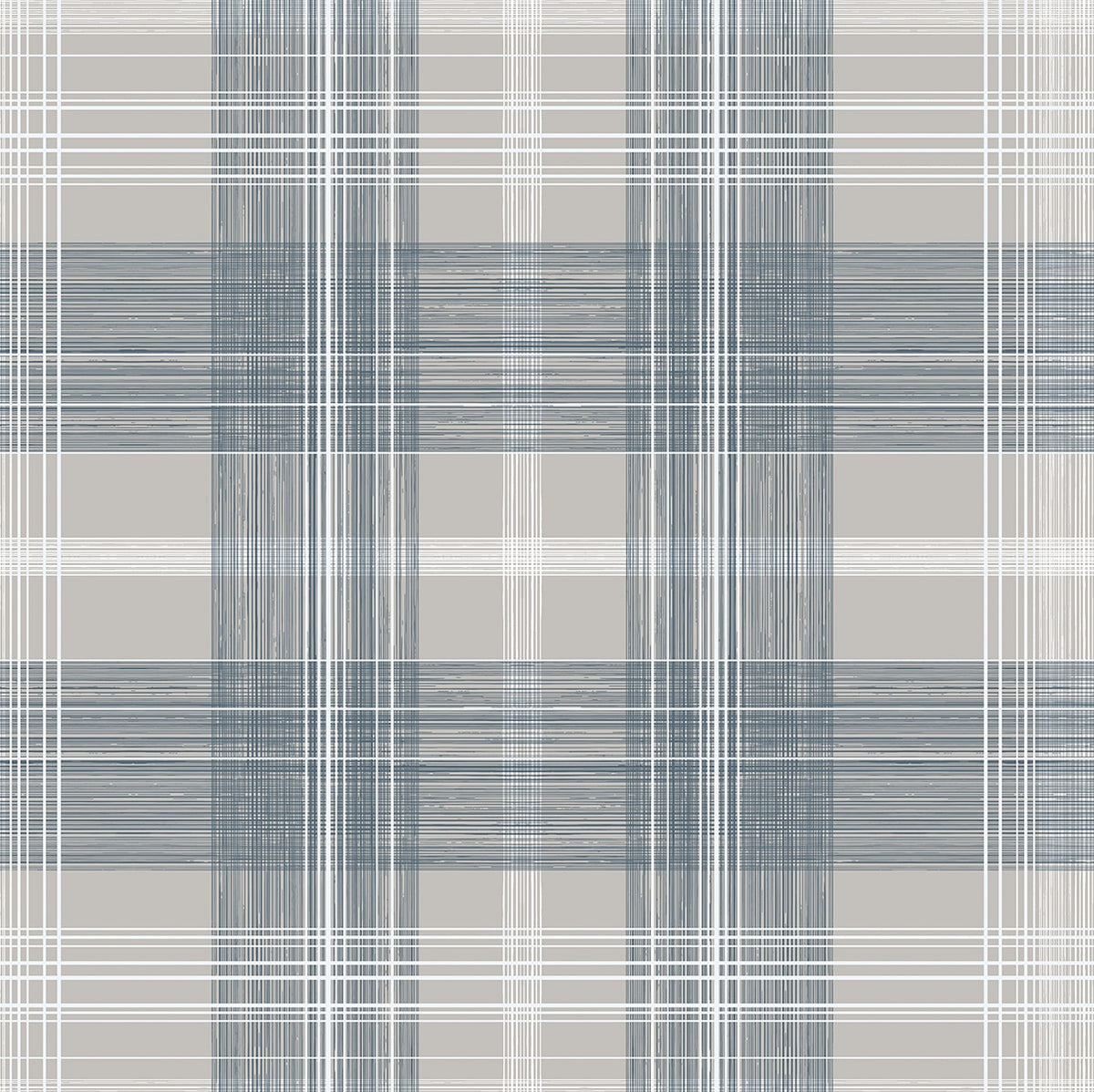 Crossroads Plaid Argos Grey & Blue by Stacy Garcia Home Peel & Stick Plaid Wallpaper – Stacy Garcia Home SG13102-Sample