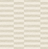 Natural faux woven stripe peel and stick wallpaper