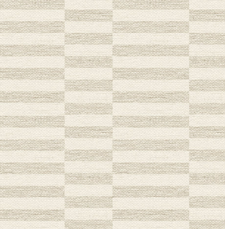 Natural faux woven stripe peel and stick wallpaper