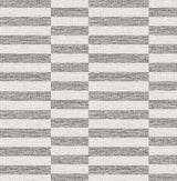 Faux Woven Stripe peel and stick wallpaper in Iron Mist grey and off-white woven stripe pattern