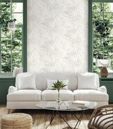 Fossil Palm Natural by Stacy Garcia Peel and Stick Botanical Palm Leaf Peel & Stick Wallpaper – Stacy Garcia Home SG13407-Sample