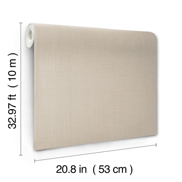 Sofia Weave Linen Wallpaper in Beige Texture - York SI15862