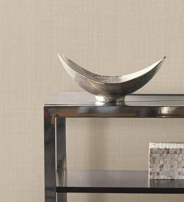 Sofia Weave Linen Wallpaper in Beige Texture - York SI15862
