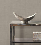 Sofia Weave Mushroom Wallpaper with Textured Weave Pattern - York SI15867