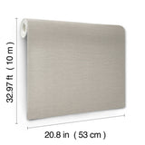 Shimmering Linen Grey Textured Wallpaper - York SI18551