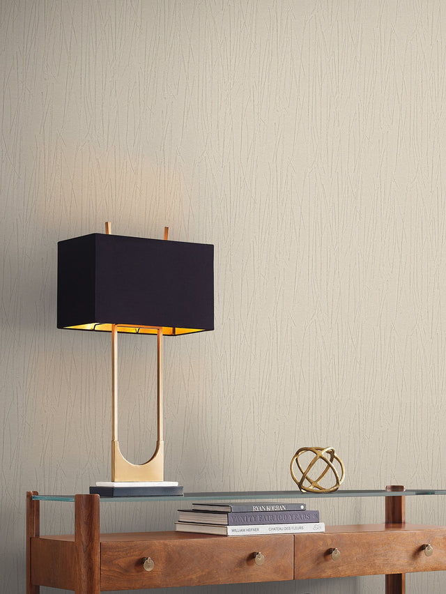 Piedmont Bamboo Ivory Wallpaper with Raised Modern Bamboo Motif - York SI20711
