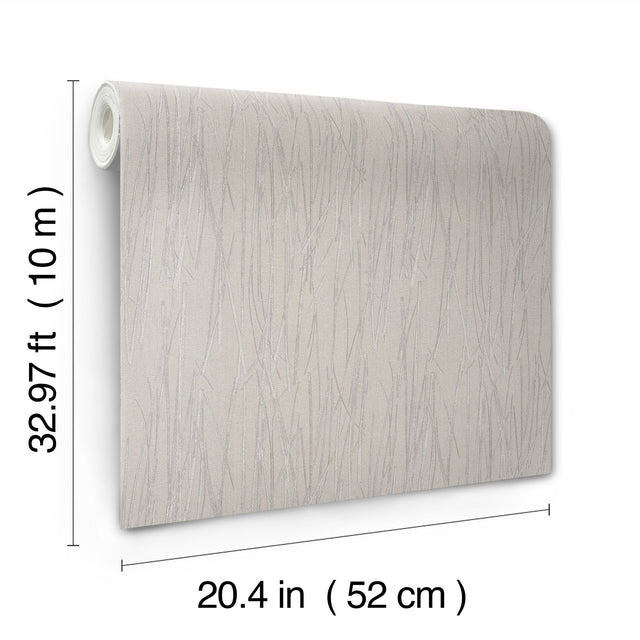 Piedmont Bamboo Taupe Wallpaper with Raised Prints Modern Style - York SI20712